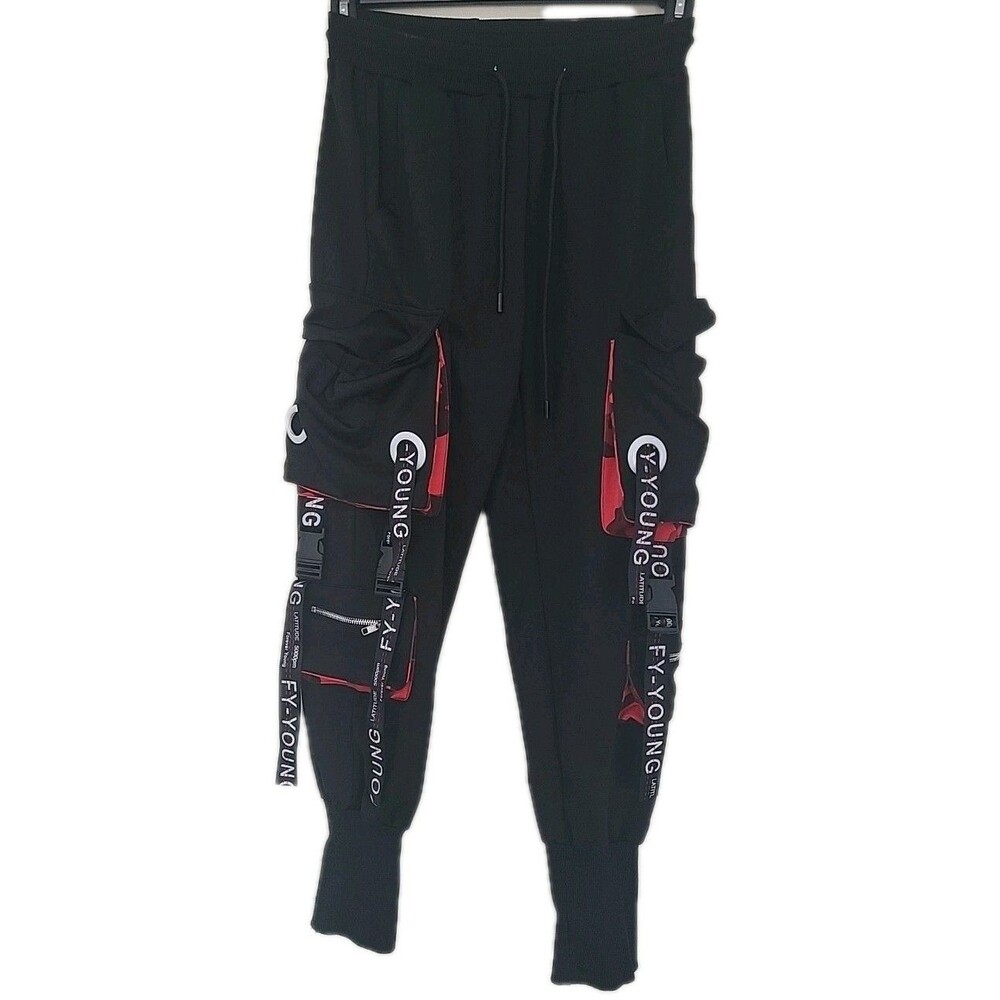 Forever Young FY-YOUNG Hip Hop Harlem Joggers Streetwear Cargo size SMALL GUC - Picture 2 of 15